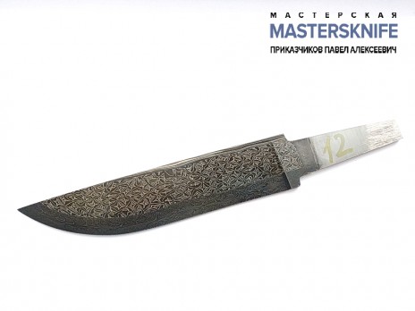 Клинок для ножа из мозаичной дамасской стали N12