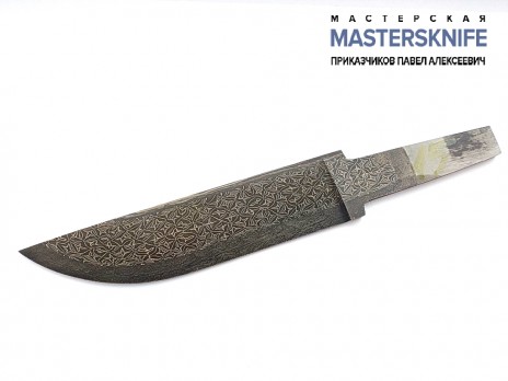Клинок для ножа из мозаичной дамасской стали N15